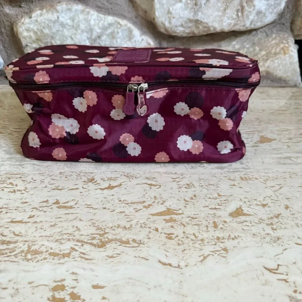 Floral print toiletry & undergarment bags travel packing bags organizers